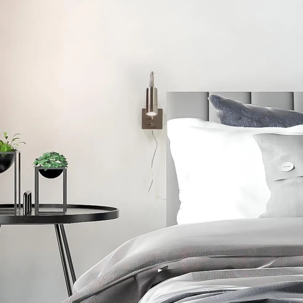Discount Straluma LED wandlamp/bedlamp flexibel staal