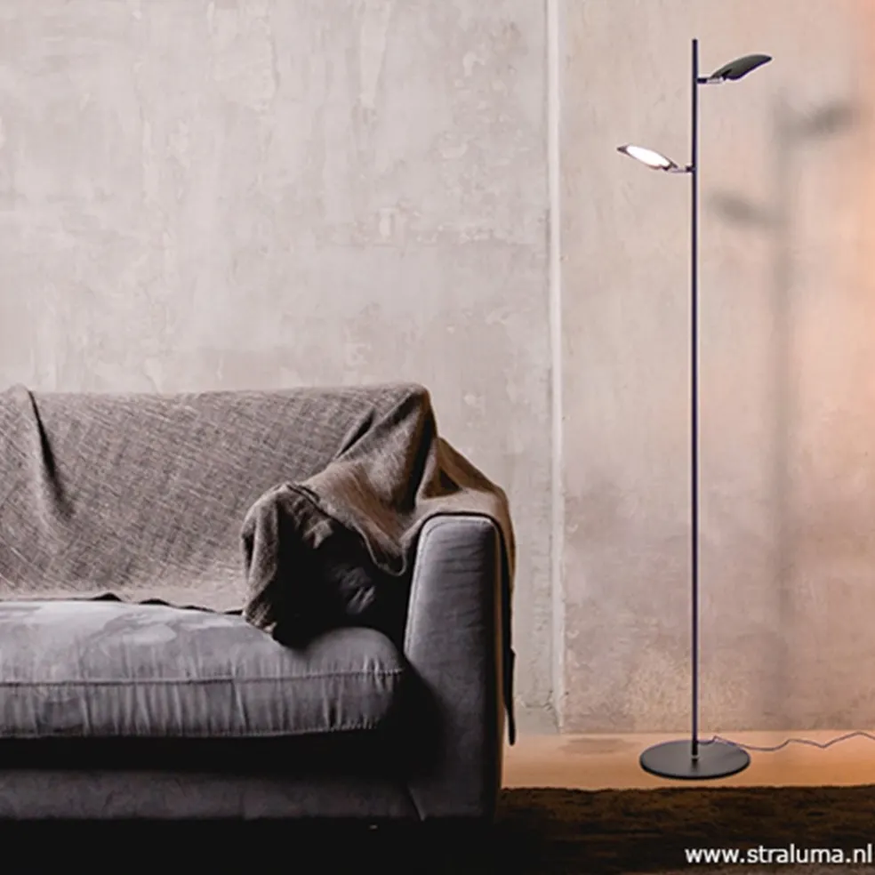 Discount Straluma Leeslamp Raggio 2L zwart 3-step dim