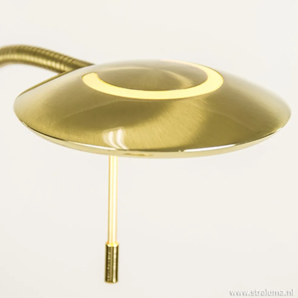 Hot Straluma Leeslamp-vloerlamp LED messing dimbaar