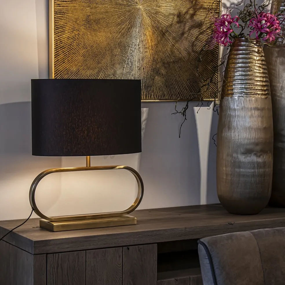 Sale Straluma Licht and Living lampvoet Jamiro licht goud ovaal