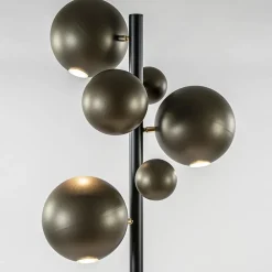 Fashion Straluma 3-Lichts design vloerlamp zwart met platinum bollen