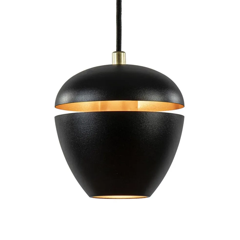 Discount Straluma 4-Lichts eettafelhanglamp mat zwart met goud