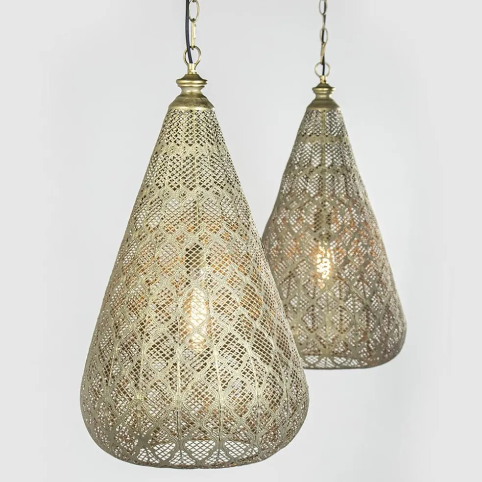 Fashion Straluma 2-Lichts eettafelhanglamp mat goud/zwart oriental