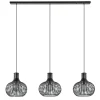 Flash Sale Straluma 3-Lichts eettafelhanglamp onion mat zwart