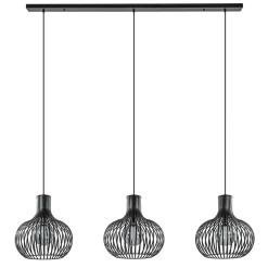 Flash Sale Straluma 3-Lichts eettafelhanglamp onion mat zwart