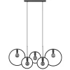 Outlet Straluma 5-Lichts eettafelhanglamp ringen mat zwart