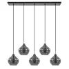 Online Straluma 5-Lichts eettafelhanglamp Rakel antiek brass met smoke glas