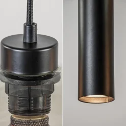 Discount Straluma 8-Lichts eettafelhanglamp smoke glas + GU10 spots
