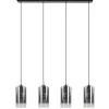 Store Straluma 4-Lichts eettafelhanglamp smoke glas met verloop
