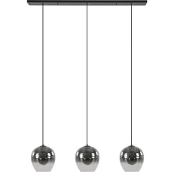 Flash Sale Straluma 3-Lichts eettafelhanglamp smoke/helder glas