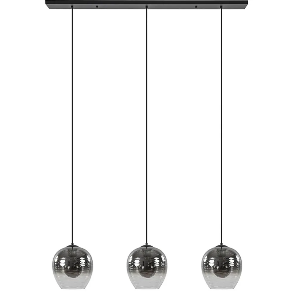 Flash Sale Straluma 3-Lichts eettafelhanglamp smoke/helder glas