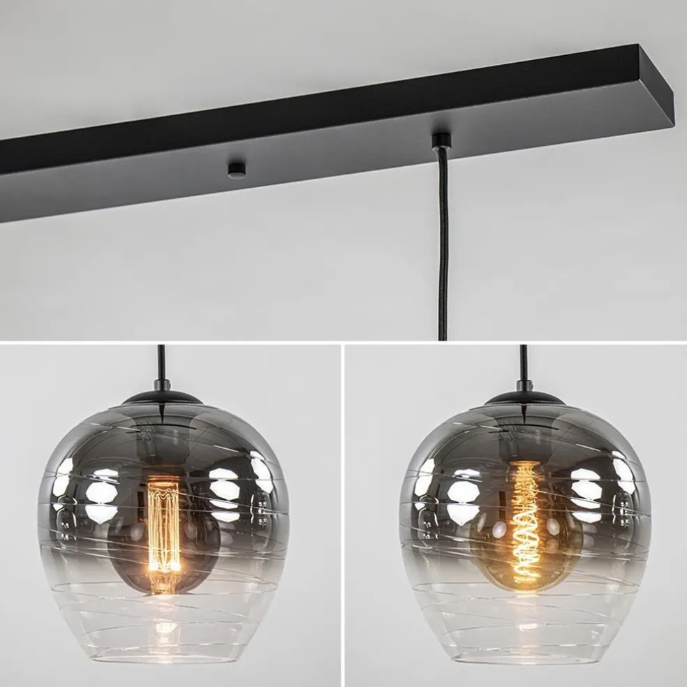 Flash Sale Straluma 3-Lichts eettafelhanglamp smoke/helder glas