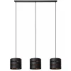 Outlet Straluma 3-Lichts eettafelhanglamp zwart met goud