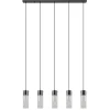 Flash Sale Straluma 5-Lichts hanglamp cilinder helder glas met zwart