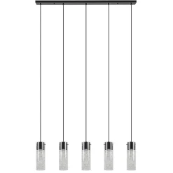 Flash Sale Straluma 5-Lichts hanglamp cilinder helder glas met zwart