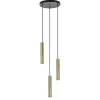 Hot Straluma 3-Lichts hanglamp cilinders mat zwart met goud rond