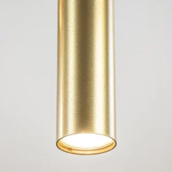 Hot Straluma 3-Lichts hanglamp cilinders mat zwart met goud rond