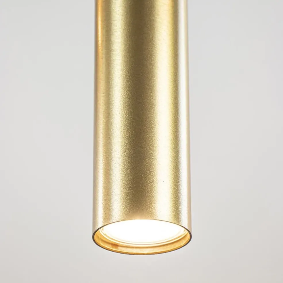 Hot Straluma 3-Lichts hanglamp cilinders mat zwart met goud rond