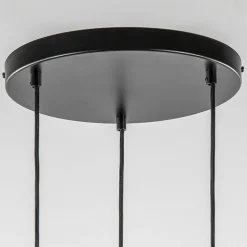 Hot Straluma 3-Lichts hanglamp cilinders mat zwart met goud rond