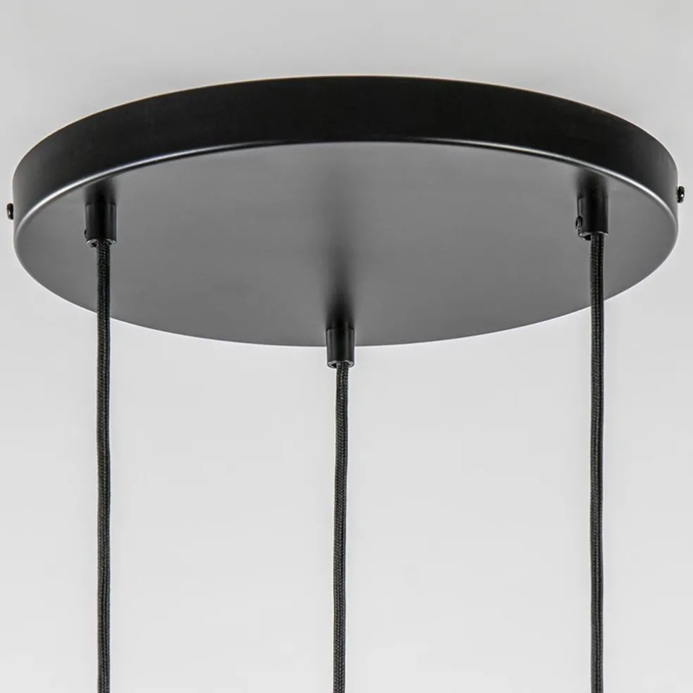 Hot Straluma 3-Lichts hanglamp cilinders mat zwart met goud rond