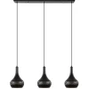Shop Straluma 3-Lichts hanglamp kegels mat zwart met goud
