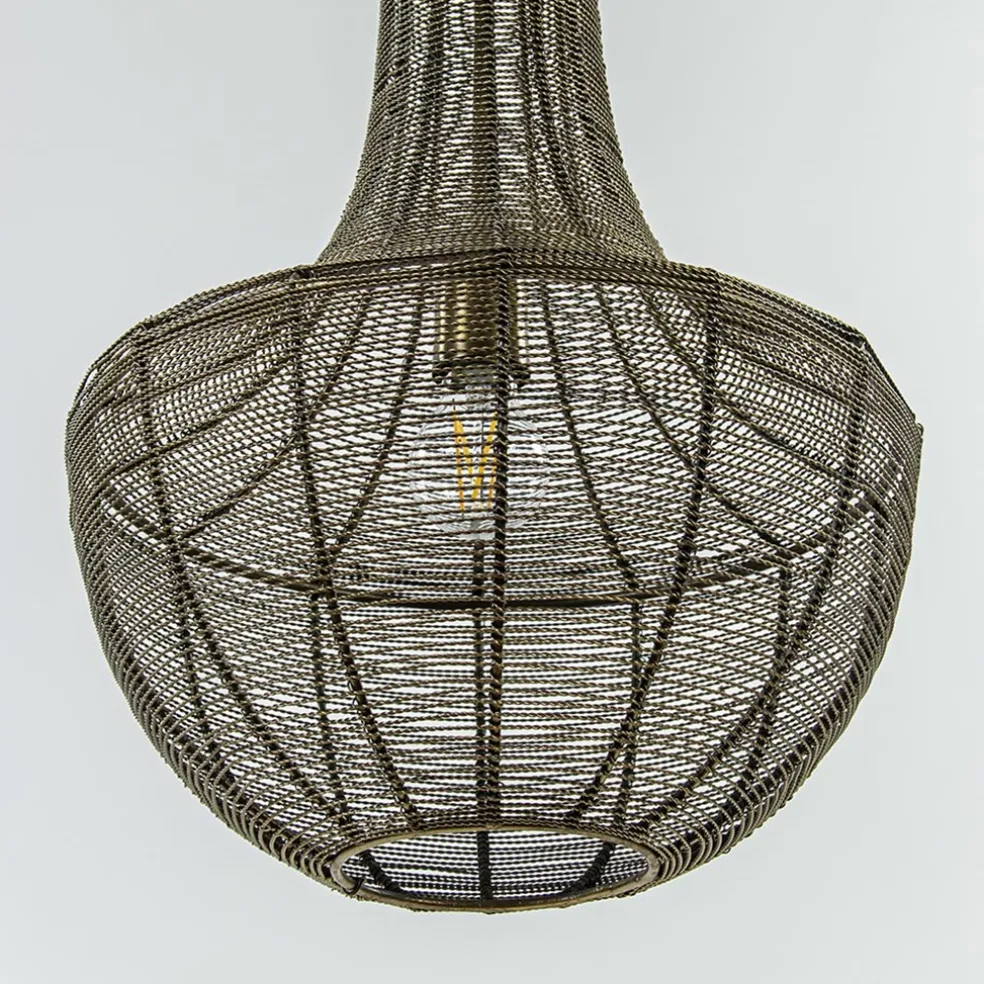 Fashion Straluma 2-Lichts hanglamp Khedira mat zwart/brons