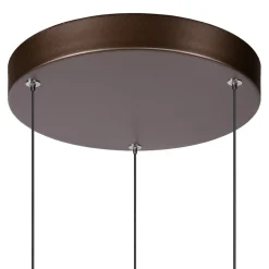 New Straluma 3-Lichts hanglamp LED cilinders bruin rond