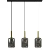 Shop Straluma 3-Lichts hanglamp Lekar antiek brons met smoke glas