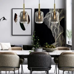 Shop Straluma 3-Lichts hanglamp Lekar antiek brons met smoke glas