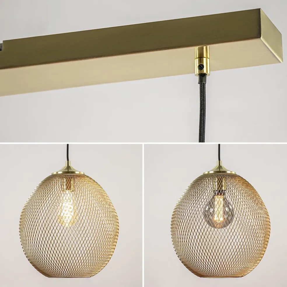 Online Straluma 3-Lichts hanglamp Moroc goud Light and Living