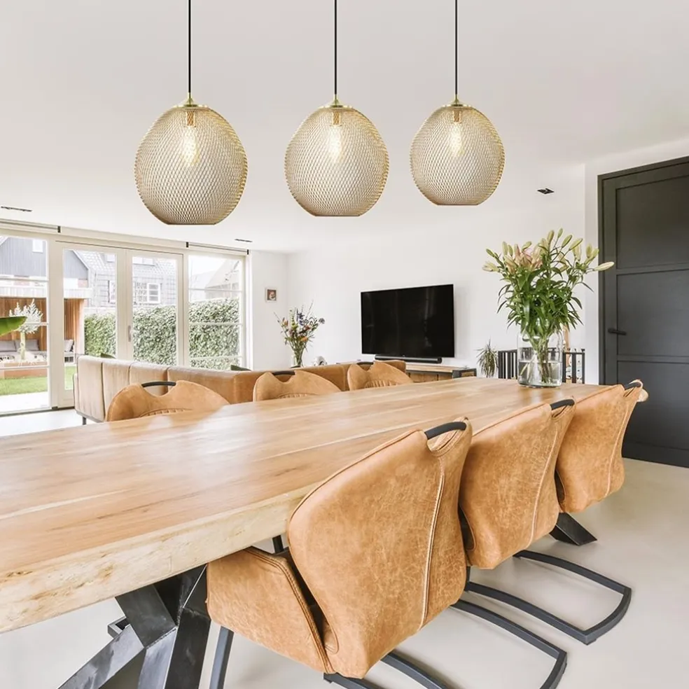 Online Straluma 3-Lichts hanglamp Moroc goud Light and Living