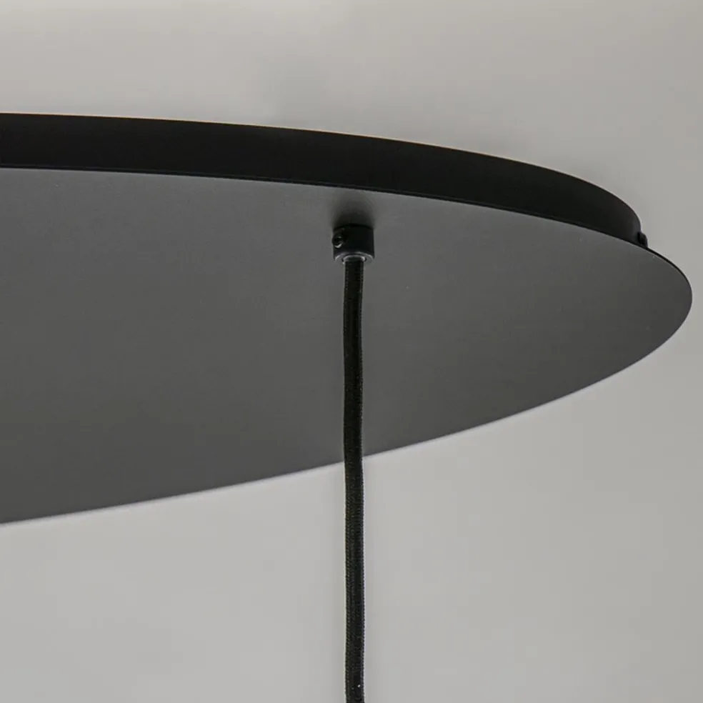 Flash Sale Straluma 5-Lichts hanglamp ovaal mat zwart met titanium glas