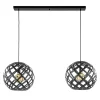 Fashion Straluma 2-Lichts hanglamp Scandinavisch/landelijk mat zwart