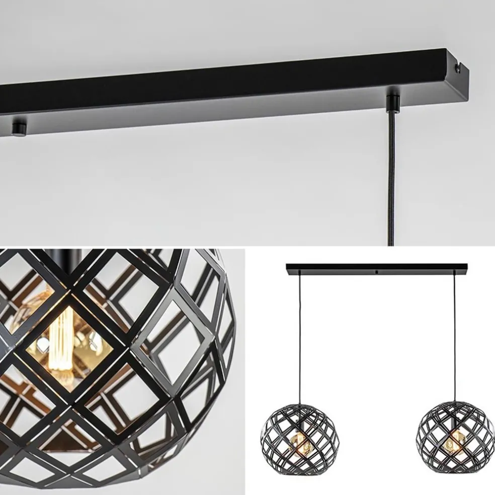 Fashion Straluma 2-Lichts hanglamp Scandinavisch/landelijk mat zwart