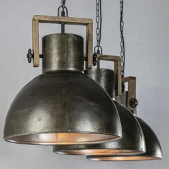 Flash Sale Straluma 3-Lichts hanglamp Shelly landelijk metaal met hout
