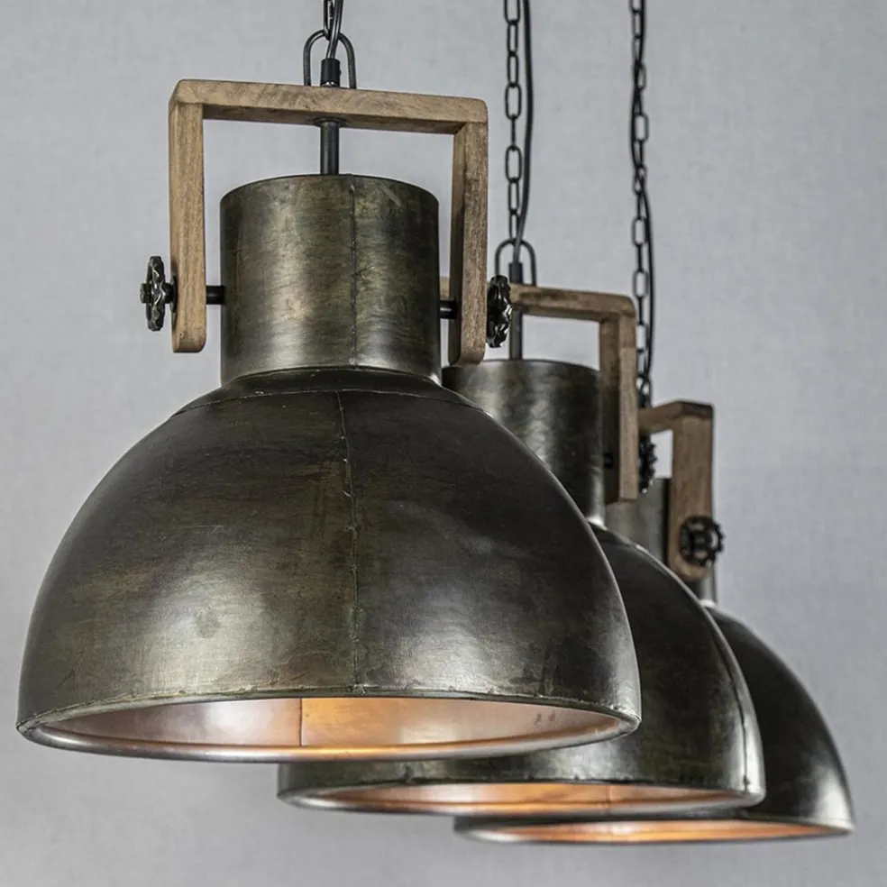 Flash Sale Straluma 3-Lichts hanglamp Shelly landelijk metaal met hout
