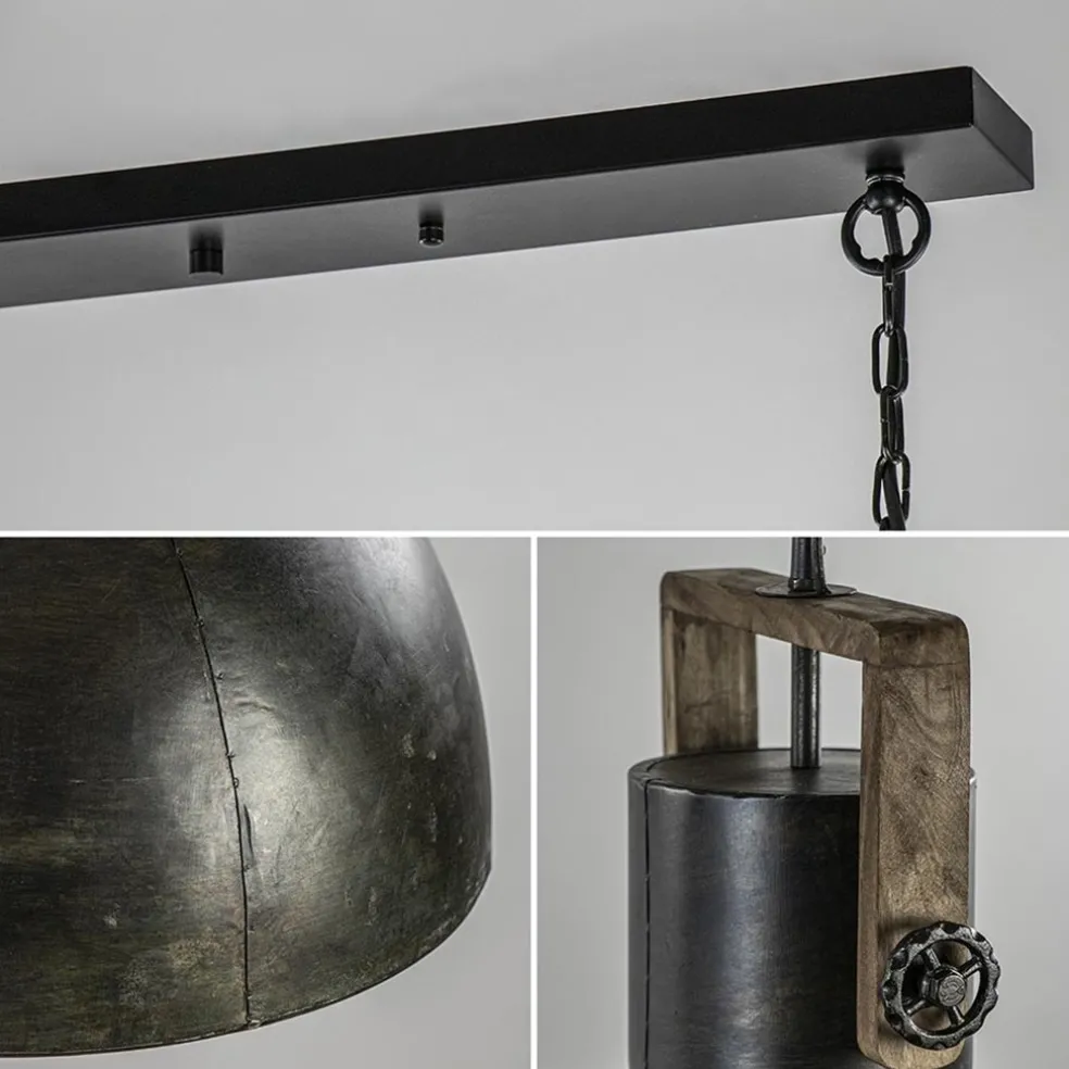 Flash Sale Straluma 3-Lichts hanglamp Shelly landelijk metaal met hout
