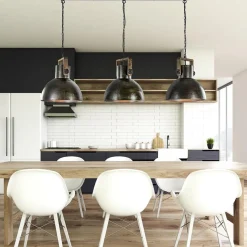 Flash Sale Straluma 3-Lichts hanglamp Shelly landelijk metaal met hout