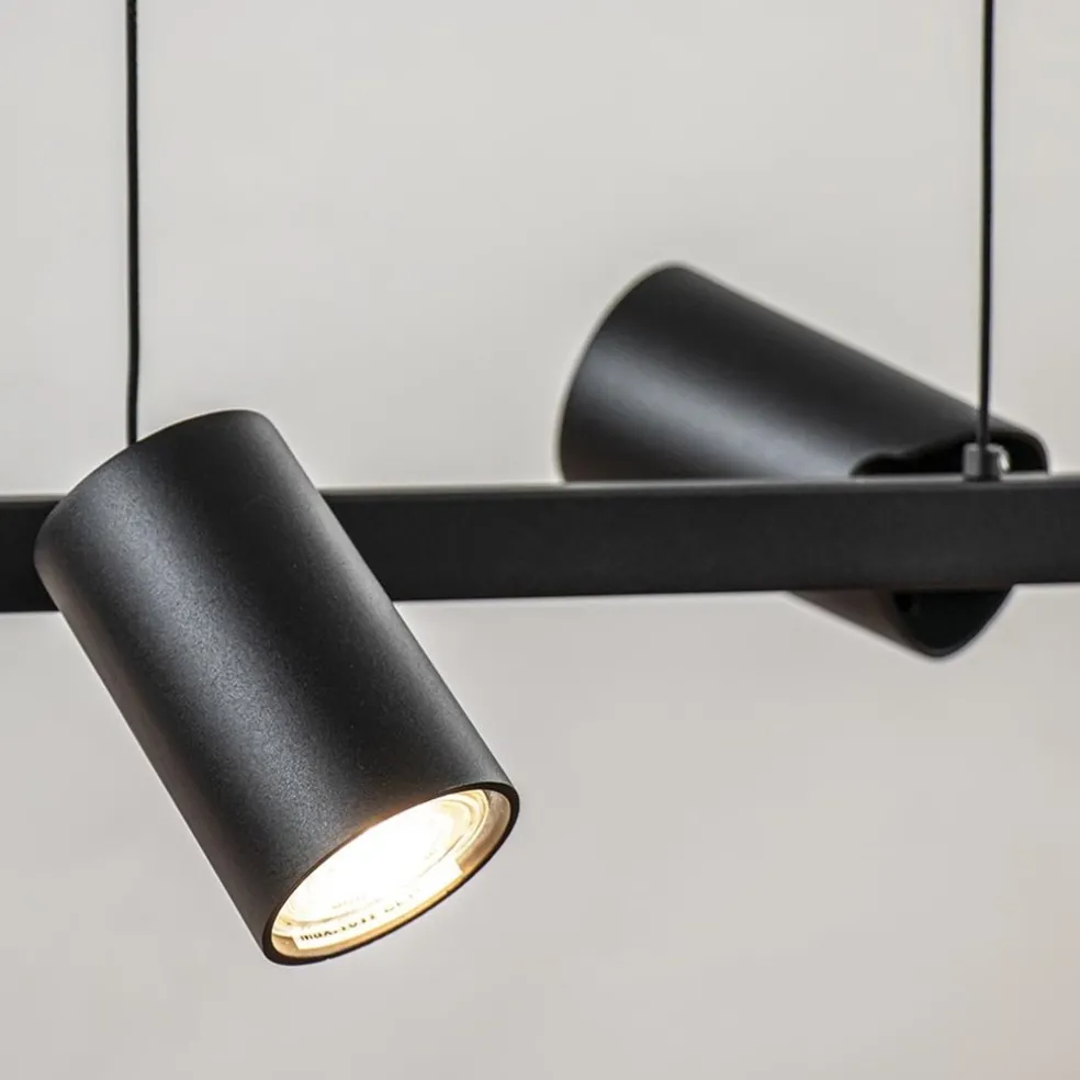 Fashion Straluma 6-Lichts hanglamp spots verstelbaar zwart