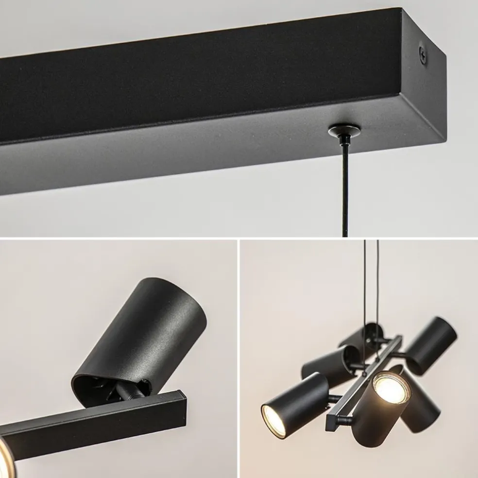Fashion Straluma 6-Lichts hanglamp spots verstelbaar zwart