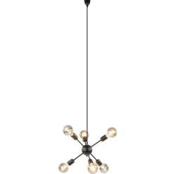 Cheap Straluma 6-Lichts hanglamp zwart exclusief lichtbron