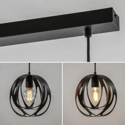 Flash Sale Straluma 3-Lichts hanglamp zwart met ronde kappen