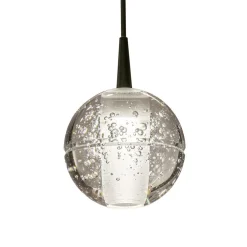 Clearance Straluma 3-Lichts hanglamp zwart met helder glazen bollen