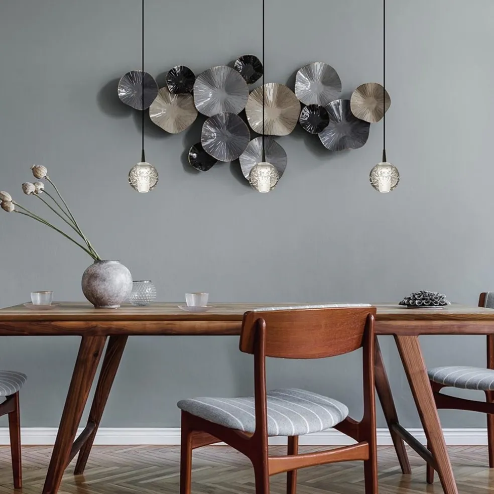 Clearance Straluma 3-Lichts hanglamp zwart met helder glazen bollen