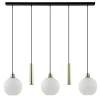Cheap Straluma 5-Lichts hanglamp zwart-goud met opaal glas