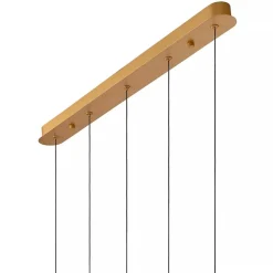 Best Straluma 5-Lichts LED eettafelhanglamp goud met glas