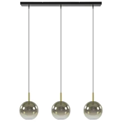 Shop Straluma 3-Lichts LED eettafelhanglamp met gold fading glas