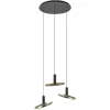 Cheap Straluma 3-Lichts LED hanglamp ringen rond zwart/goud dimbaar
