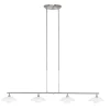Fashion Straluma 4-Lichts LED hanglamp staal met witte schotels dimbaar