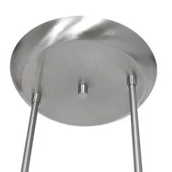 Fashion Straluma 4-Lichts LED hanglamp staal met witte schotels dimbaar
